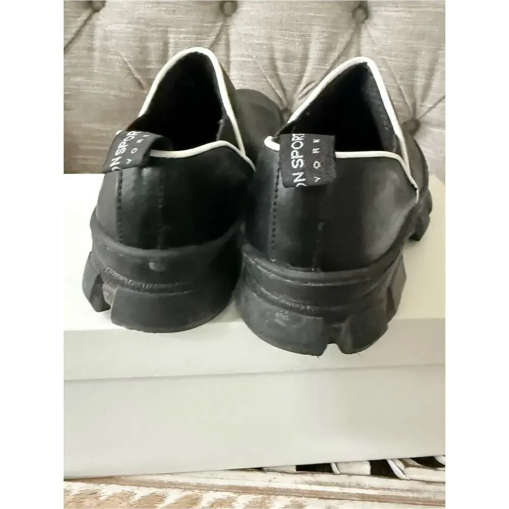 Giraudon Black Leather Slip on Shoes Women’s 7.5